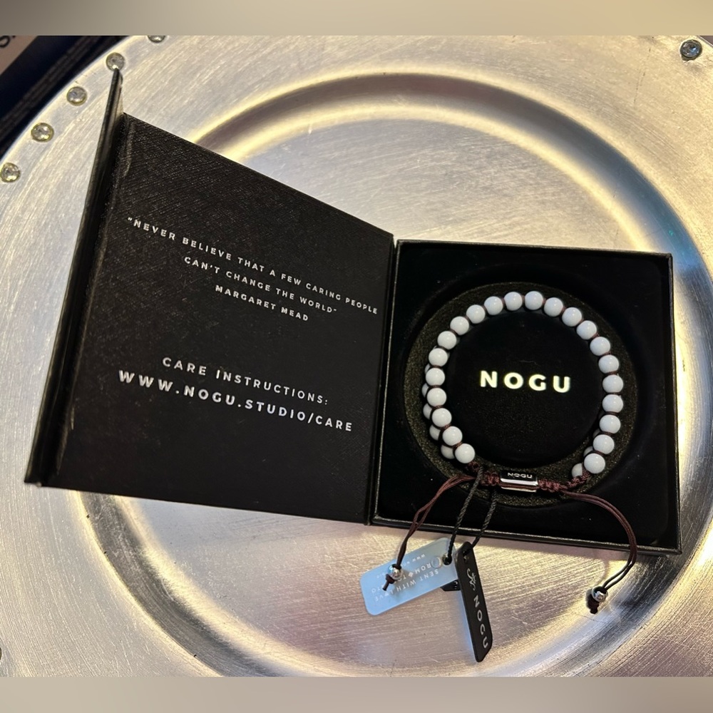 🩵🩵 NOGU Lunar Blue Lumos Ceramic Vitality Macrame Bracelet 🩵🩵